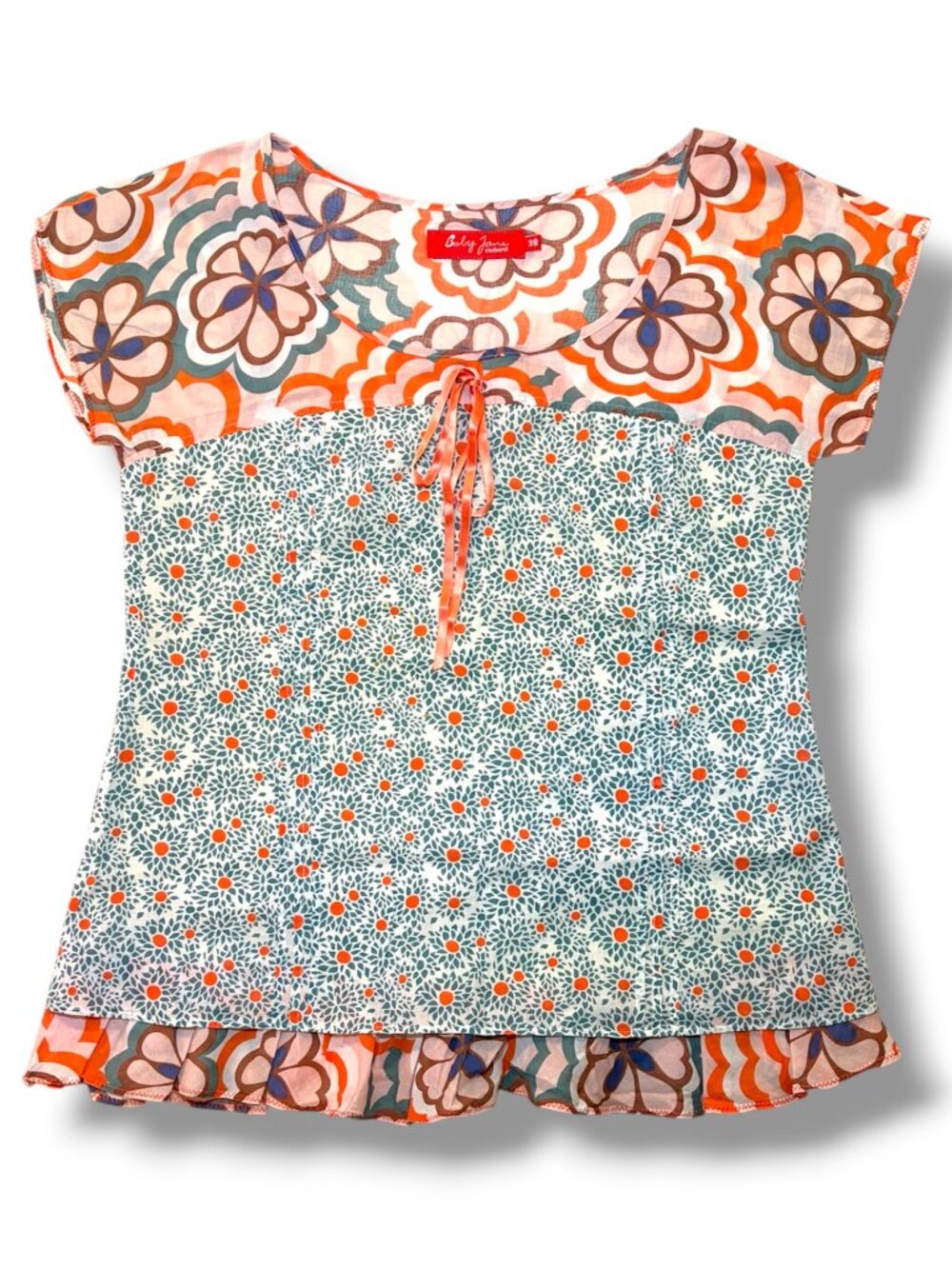 Cacharel Mary Jane Lightweight Cotton Voile Floral Top
